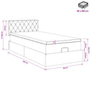 vidaXL Óriáságy matraccal fejtámlával Sötét kék 90 x 190 cm Bársony