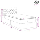 vidaXL Óriáságy matraccal fejtámlával Fekete 90 x 200 cm Bársony