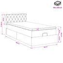 vidaXL Óriáságy matraccal Világosszürke 100 x 200 cm Bársony