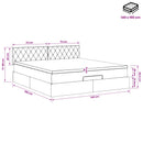 vidaXL Óriáságy matraccal Világosszürke 140 x 190 cm Bársony