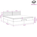 vidaXL Óriáságy matraccal fejtámlával Sötét kék 140 x 200 cm Bársony