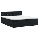vidaXL Óriáságy matraccal fejtámlával Fekete 200 x 200 cm Bársony