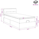 vidaXL Óriáságy matraccal fejtámlával Fekete 90 x 200 cm Bársony