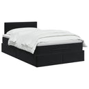 vidaXL Óriáságy matraccal fejtámlával Fekete 120 x 190 cm Bársony