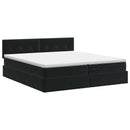 vidaXL Óriáságy matraccal fejtámlával Fekete 200 x 200 cm Bársony