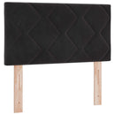 vidaXL Óriáságy matraccal fejtámlával Fekete 80 x 200 cm Bársony