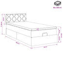vidaXL Óriáságy matraccal fejtámlával Fekete 80 x 200 cm Bársony