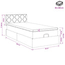 vidaXL Óriáságy matraccal Világosszürke 90 x 200 cm Bársony
