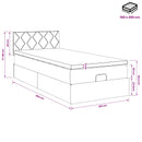 vidaXL Óriáságy matraccal fejtámlával Fekete 100 x 200 cm Bársony