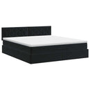 vidaXL Óriáságy matraccal fejtámlával Fekete 140 x 200 cm Bársony
