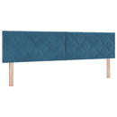 vidaXL Óriáságy matraccal fejtámlával Sötét kék 180 x 200 cm Bársony