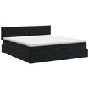 vidaXL Óriáságy matraccal fejtámlával Fekete 200 x 200 cm Bársony