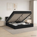 vidaXL Óriáságy matraccal fejtámlával Fekete 140 x 190 cm Szövet