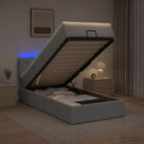 vidaXL Óriási Ágy Matrac és LED világítással Világosszürke 90 x 190 cm