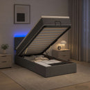 vidaXL Óriási Ágy Matrac és LED világítással Sötétszürke 100 x 200 cm