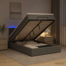 vidaXL Óriási Ágy Matrac és LED világítással Sötétszürke 120 x 200 cm