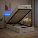 vidaXL Óriási Ágy Matrac és LED világítással Világosszürke 90 x 200 cm