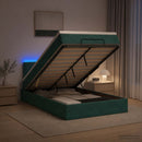 vidaXL Óriási Ágy Matrac és LED világítással Sötétzöld 120 x 200 cm