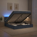 vidaXL Óriási Ágy Matrac és LED világítással Sötétszürke 180 x 200 cm