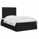 vidaXL Óriáságy matraccal fejtámlával Fekete 120 x 190 cm Szövet