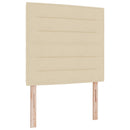 vidaXL Óriáságy matraccal fejtámlával Krémszínű 120 x 190 cm Szövet