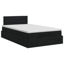 vidaXL Óriáságy matraccal fejtámlával Fekete 120 x 200 cm Szövet