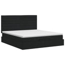 vidaXL Óriáságy matraccal fejtámlával Fekete 140 x 190 cm Szövet
