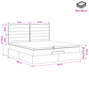 vidaXL Óriáságy matraccal fejtámlával Tópszínű 140 x 190 cm Szövet