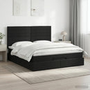 vidaXL Óriáságy matraccal fejtámlával Fekete 160 x 200 cm Szövet