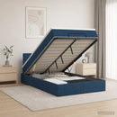 vidaXL Óriáságy matraccal fejtámlával Kék 120 x 190 cm Szövet