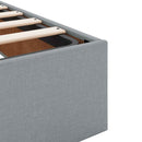 vidaXL Óriáságy matraccal fejtámlával Világosszürke 90 x 200 cm Szövet