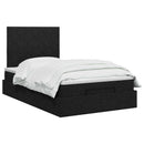 vidaXL Óriáságy matraccal fejtámlával Fekete 120 x 190 cm Szövet