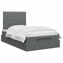 vidaXL Óriáságy matraccal fejtámlával Sötétszürke 120 x 200 cm Szövet