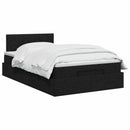 vidaXL Óriáságy matraccal fejtámlával Fekete 120 x 200 cm Szövet