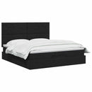 vidaXL Óriáságy matraccal fejtámlával Fekete 140 x 190 cm Szövet