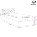 vidaXL Óriáságy matraccal Világosszürke 80 x 200 cm Bársony