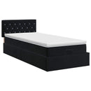 vidaXL Óriáságy matraccal fejtámlával Fekete 90 x 200 cm Bársony