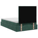 vidaXL Óriáságy matraccal fejtámlával Sötétzöld 120 x 190 cm Bársony