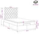 vidaXL Óriáságy matraccal fejtámlával Sötétzöld 120 x 190 cm Bársony