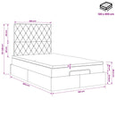vidaXL Óriáságy matraccal fejtámlával Fekete 120 x 200 cm Bársony