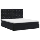 vidaXL Óriáságy matraccal fejtámlával Fekete 140 x 190 cm Bársony