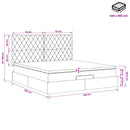 vidaXL Óriáságy matraccal fejtámlával Sötét kék 140 x 190 cm Bársony
