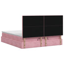 vidaXL Óriáságy matraccal fejtámlával Rózsaszín 140 x 190 cm Bársony