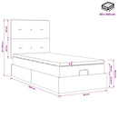 vidaXL Óriáságy matraccal Világosszürke 80 x 200 cm Bársony