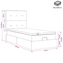 vidaXL Óriáságy matraccal fejtámlával Rózsaszín 90 x 200 cm Bársony
