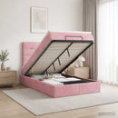 vidaXL Óriáságy matraccal fejtámlával Rózsaszín 120 x 190 cm Bársony