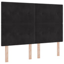 vidaXL Óriáságy matraccal fejtámlával Fekete 140 x 190 cm Bársony