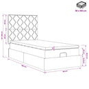 vidaXL Óriáságy matraccal fejtámlával Sötét kék 90 x 190 cm Bársony