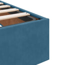 vidaXL Óriáságy matraccal fejtámlával Sötét kék 100 x 200 cm Bársony