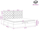 vidaXL Óriáságy matraccal fejtámlával Sötét kék 200 x 200 cm Bársony